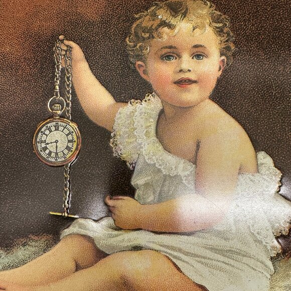 Vintage "It's Time For My Neaves's Food For Infants"Reproduction Tin Sign/EUC - Picture 3 of 10